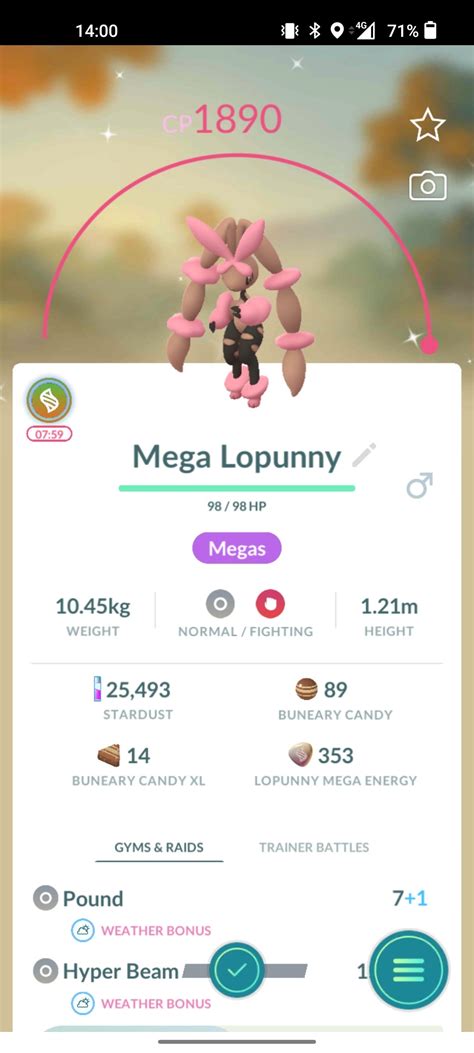 lopunny moveset pokemon go.